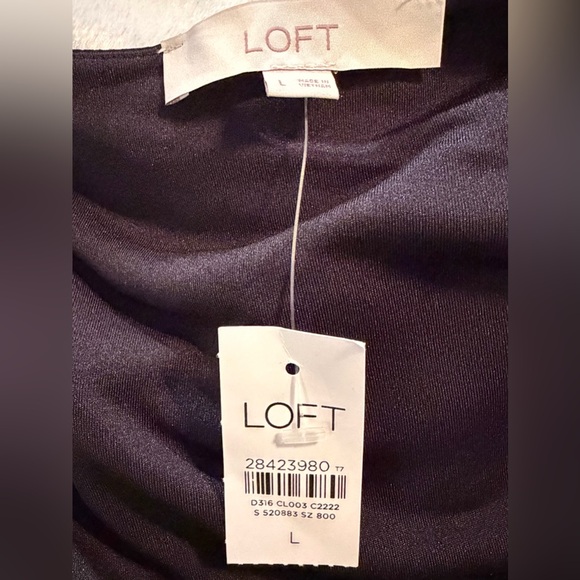 NWT The Loft Black Floral Wrap Dress - Picture 7 of 7